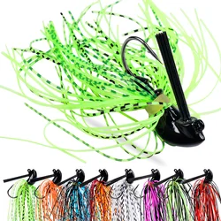 7G 10G 14G Spinnerbait Buzzbait Anti-barb señuelo de pesca negro boca grande lubina pez barba Lucio goma Jig Wobbler aparejos de pesca