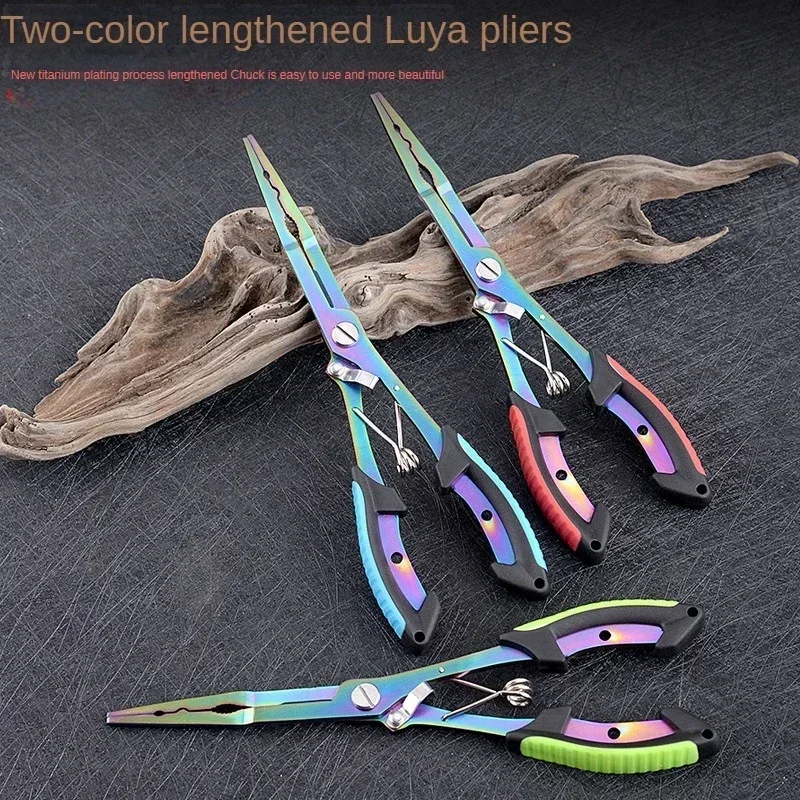 1 Uds. Removedor de anzuelos de acero, tijeras cortadoras de línea de pesca de nariz larga, pinzas para pescado, alicates de pesca multifuncionales, herramientas de pesca de acero inoxidable - imagen 4