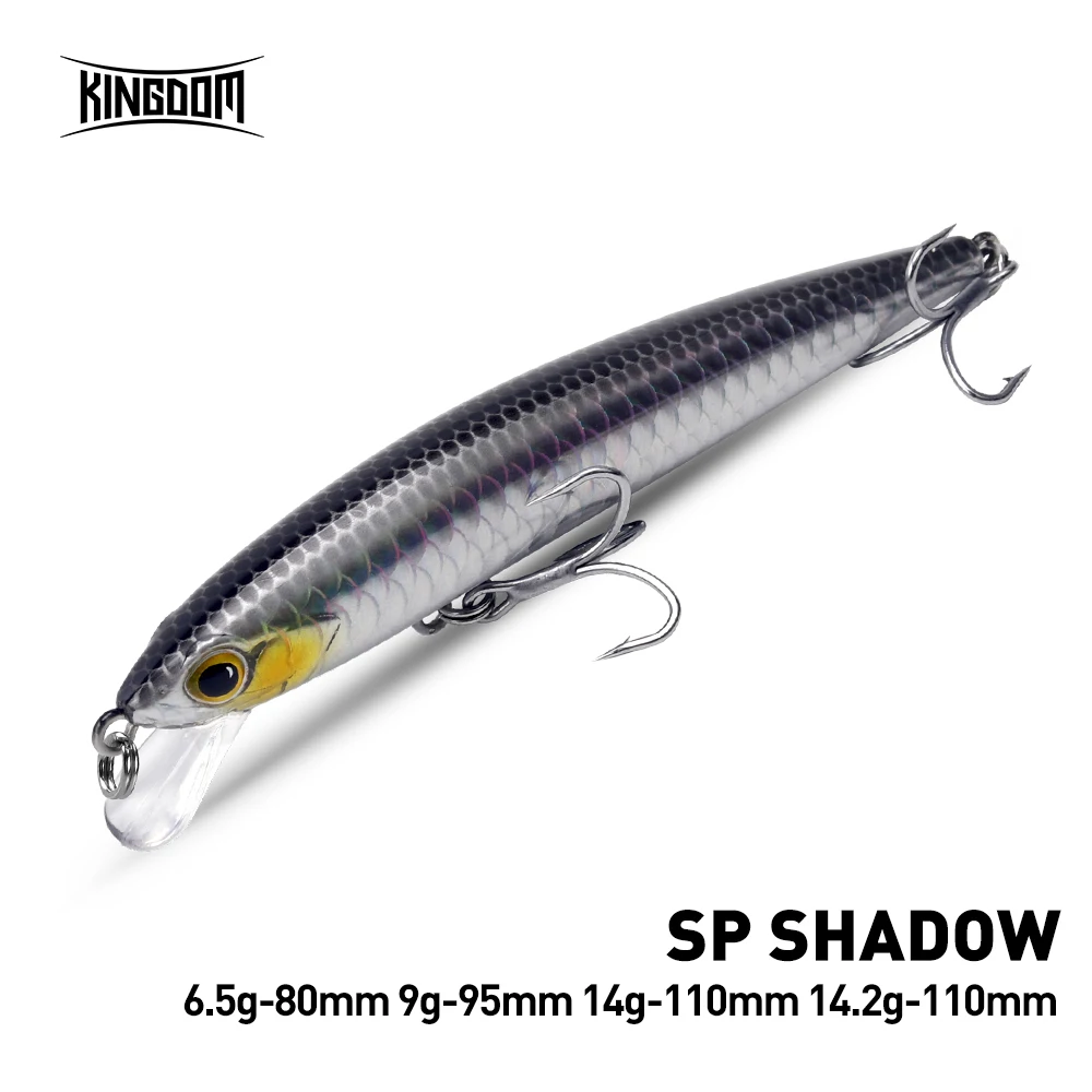 KINGDOM SP Shadow-Señuelos de Pesca de 6,5g, 9g, 14g, 14,2g, suspensión de pececillos, Wobbler, cebos de manivela, aparejos de pesca de lubina Artificial