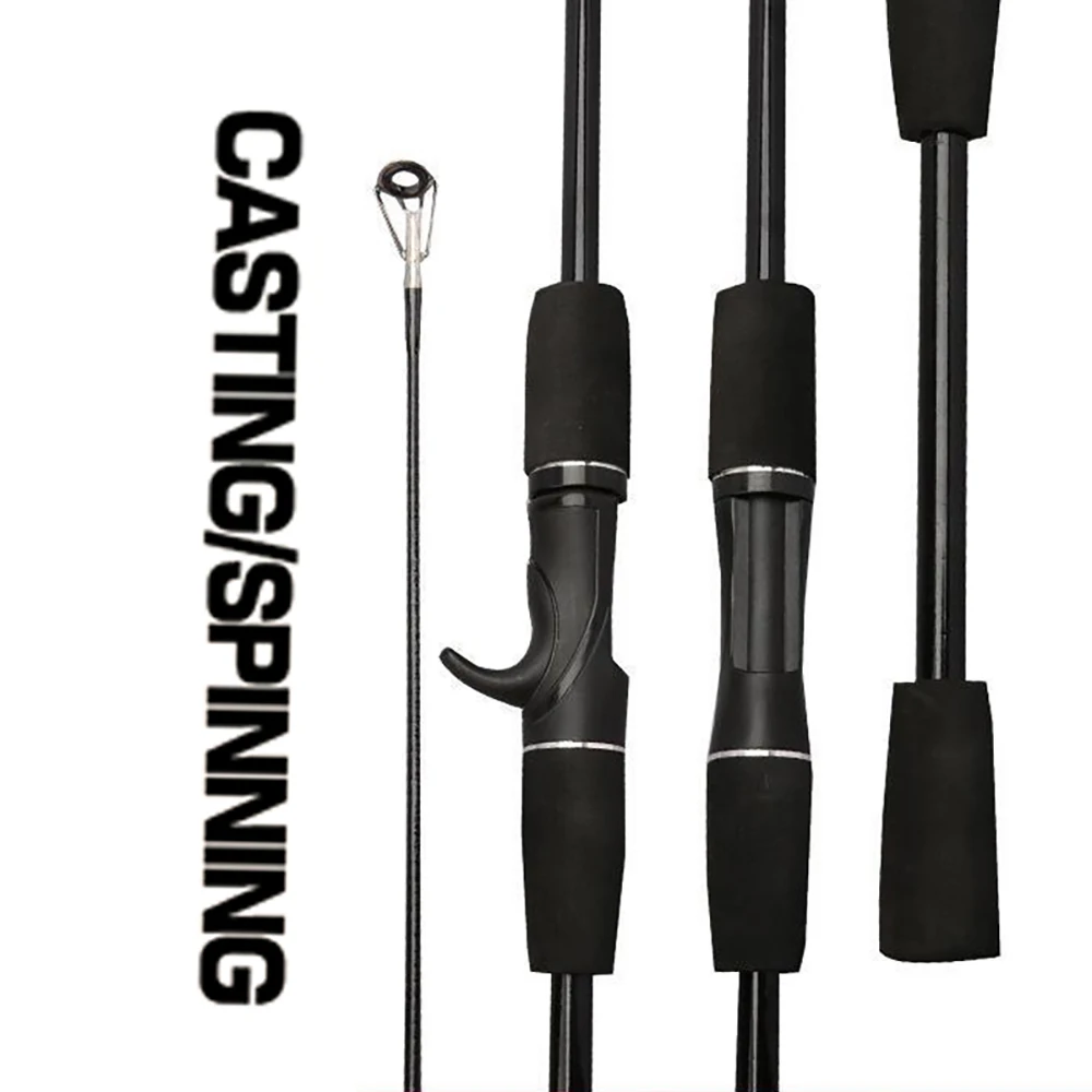 Cañas de pescar de fundición giratoria de carbono, 1,68 m, 1,8 m, varilla de señuelo potente ML, 2 secciones, poste de viaje para agua salada, anillo de cerámica de agua dulce - imagen 5