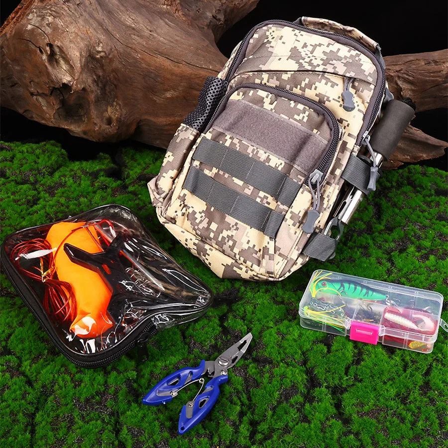 Bolsa cruzada Diagonal de un solo hombro para exteriores, hebilla de bloqueo de pesca, accesorios de aparejos, alicates de pesca multifunción, tijera - imagen 4