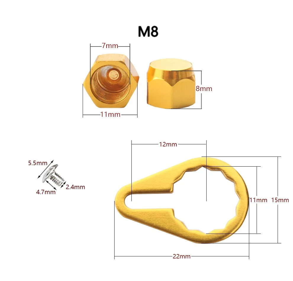 Cubierta de tuerca de tornillo de carrete de pesca y placa de bloqueo, tornillos de placa, mango izquierdo/derecho, cubierta de tuerca M8 para carrete de Baitcasting, antioxidante - imagen 3