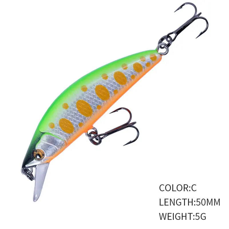 1 Uds 50mm 5g cebo de pesca hundimiento Twitch cebo Minnow señuelo Isca Artificial Peche trucha señuelo de pesca Wobbler pesca - imagen 5