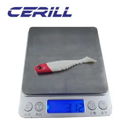 Cerill Swimbait 75mm 3,2g con ojos 3D - gusano suave silicona