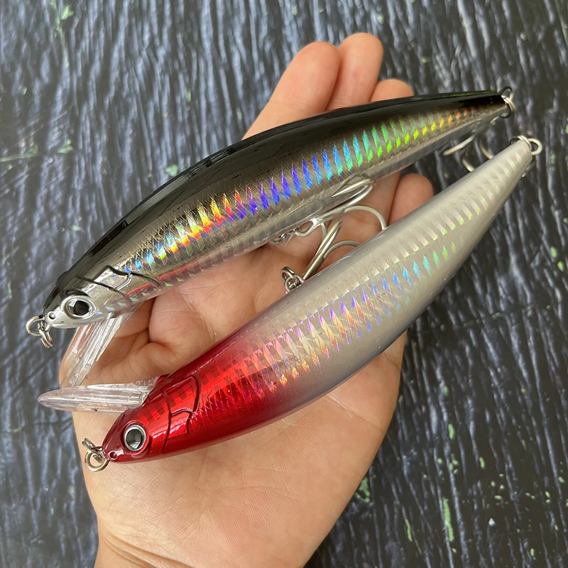 Señuelo de pececillo de hundimiento pesado, 67g, 140mm, cebos artificiales de lubina, Pesca de mar de fundición larga, Wobbler Swimbait para agua dulce y de mar - imagen 3