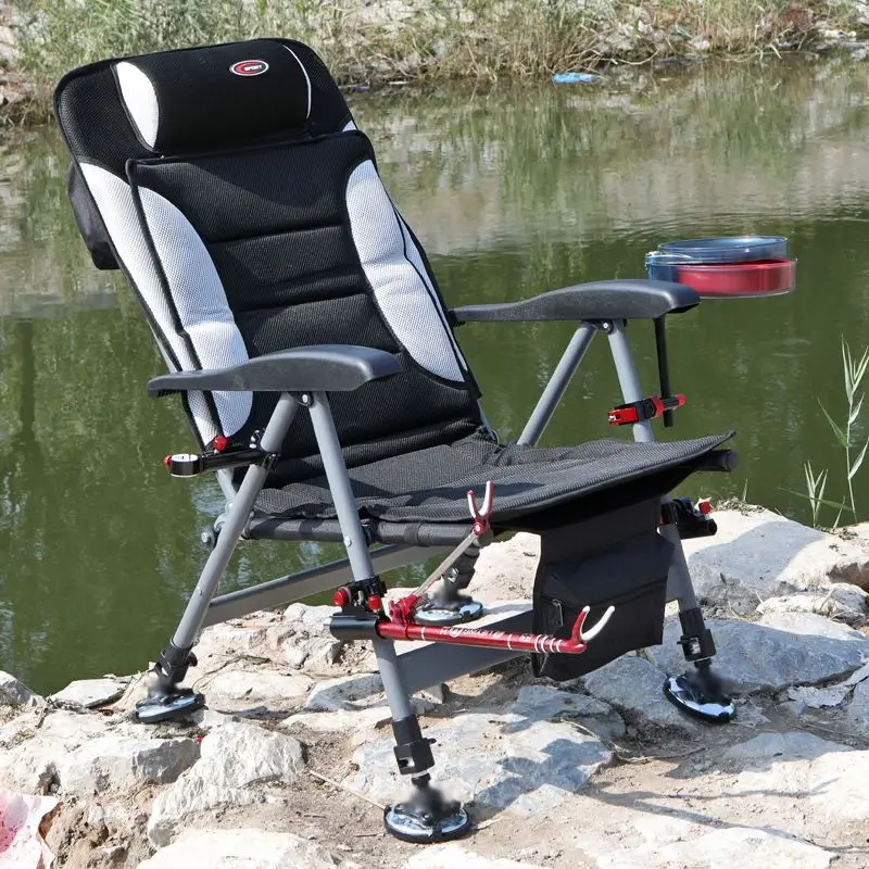Silla de pesca plegable portátil multifunción para jornadas - imagen 5