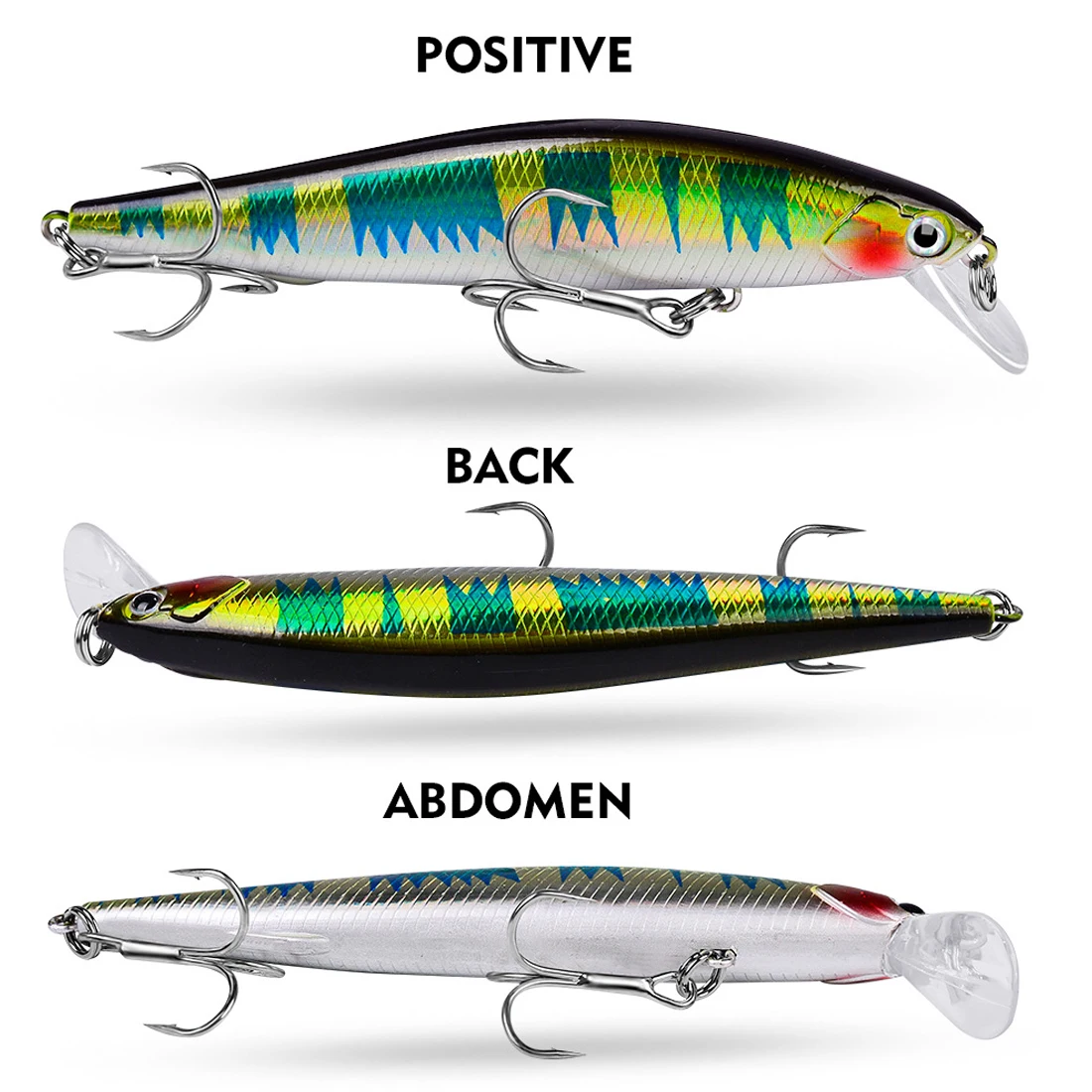 FishTrip-señuelo de pesca para pececillos, cebo duro para lubina, Walleye, trucha, salmón, Steelhead, Northern Pike, 6cm ~ 11cm - imagen 5