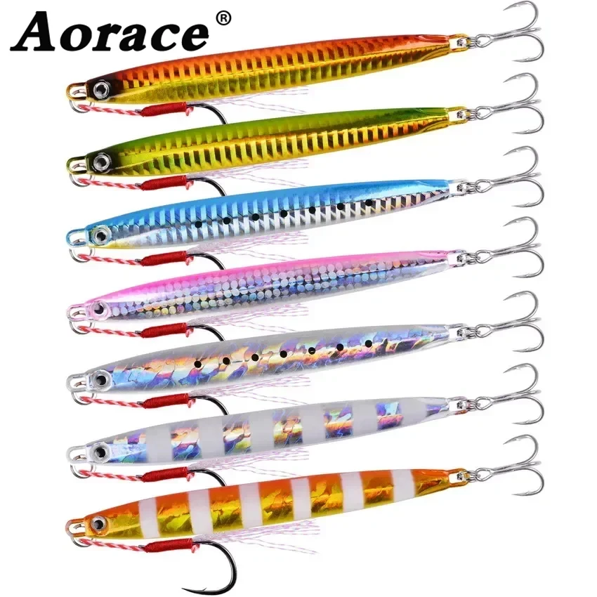 Plantilla de fundición de Metal SSZ súper delgada, 7 Uds., 10G, 20G, 30G, 40G, 60G, cuchara de Jigging fundida, señuelo de pesca, aparejos de cebo Artificial