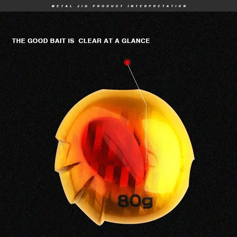 ALASICKA-Molde deslizante Madai Alliace, cabeza de plantilla de cebo pargo, señuelo de Pesca de Mar, aparejos de Jigging, Tenya, 80g, 120g, 150g, 1 ud. - imagen 3