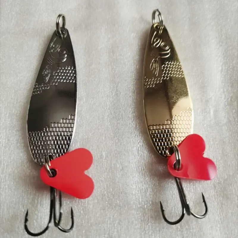 Señuelo de pesca con cuchara giratoria de Metal, cebo duro con lentejuelas, ruido, anzuelo triple, Swimbait, pesca de carpa - imagen 5