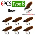 6pcs Brown B