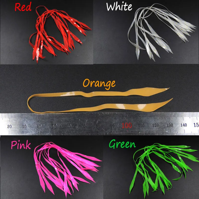 50 Uds. Faldas de silicona con serpentina de Lucio para Spinnerbait Buzzbait, señuelos de goma, faldas de calamar, accesorios de pesca de agua salada - imagen 3