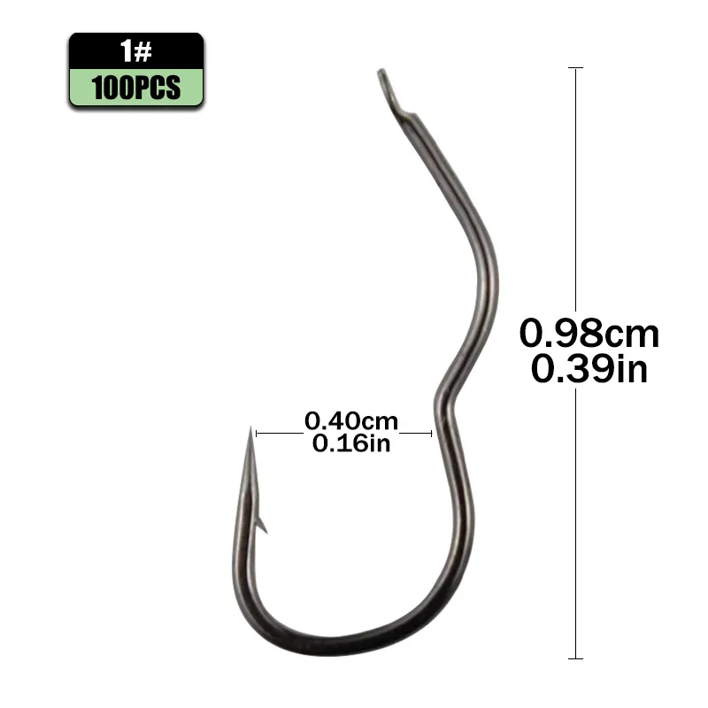 Anzuelos con púas acero carbono negro – Agarre seguro para pesca - imagen 2