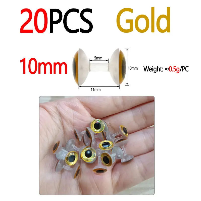 10mm 20pcs Gold