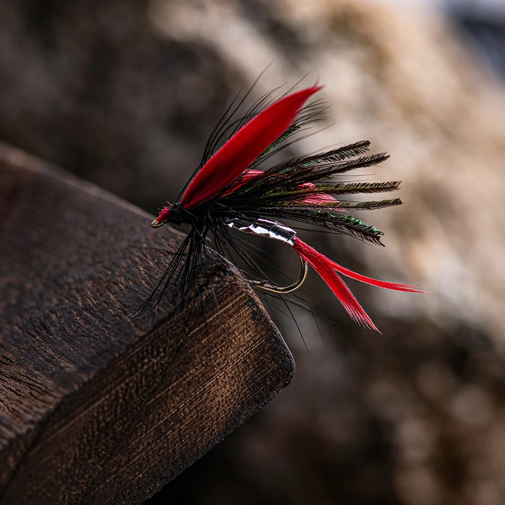 Goture 30 unids/lote señuelo de pesca con mosca moscas secas húmedas cebo de insectos artificiales hecho a mano gancho de acero rico en carbono para pesca de trucha - imagen 4