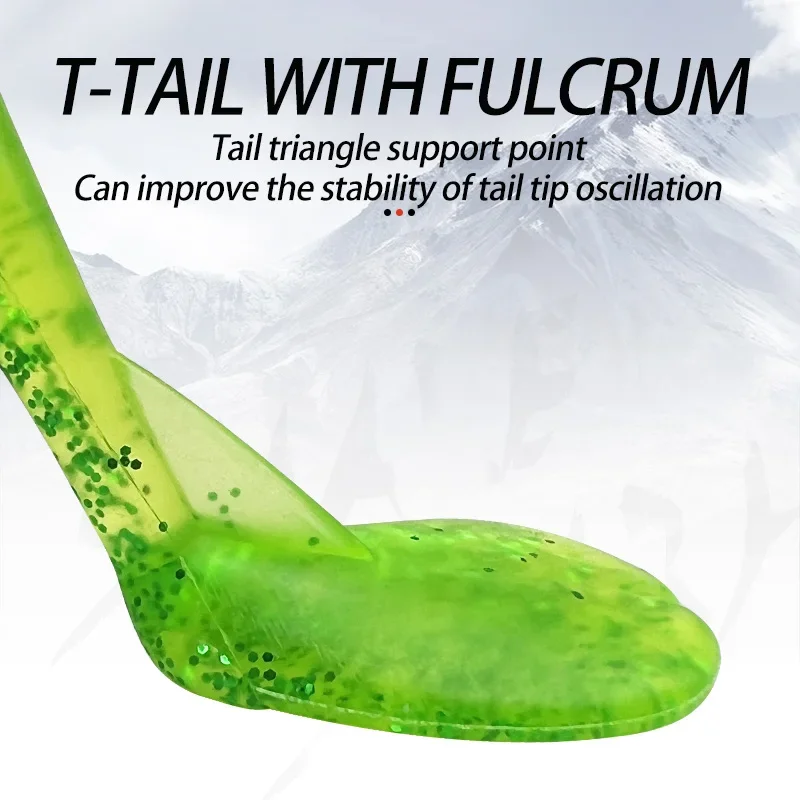 Juego de Señuelos de Pesca blandos, cabeza de plomo que se hunde, cebo de pesca, cola en T, señuelo de lubina, aparejos de pesca - imagen 5