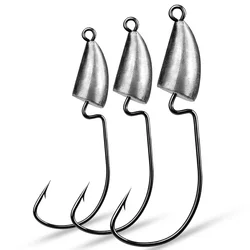 Anzuelos Jig Head triangulares para vinilo