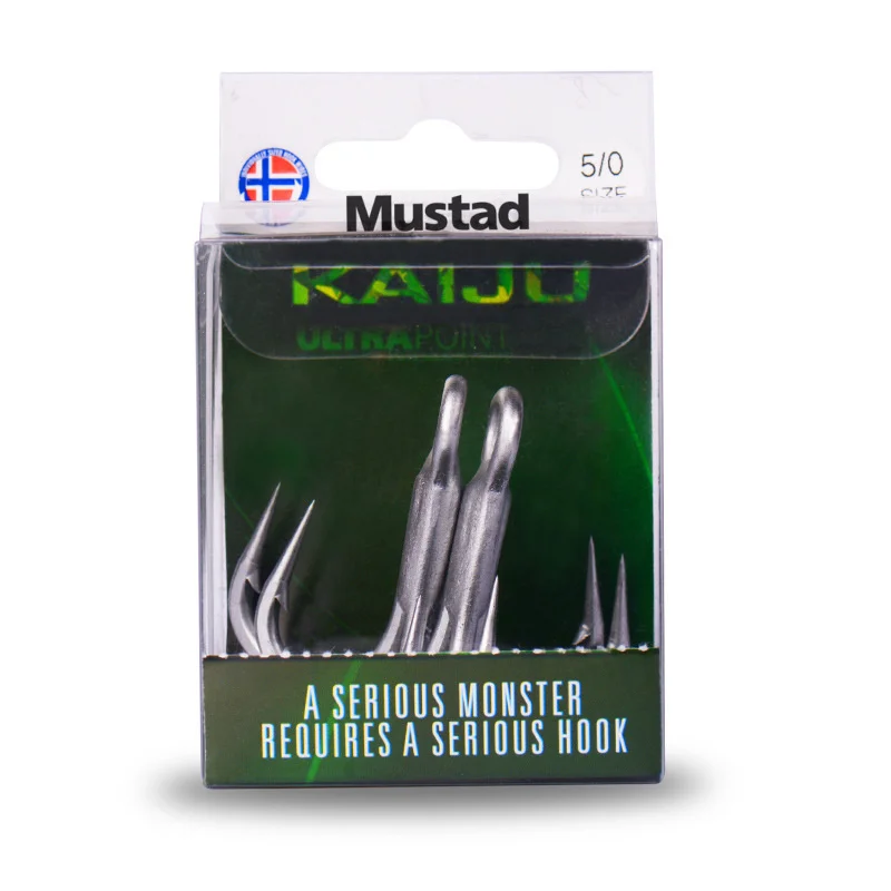 Mustad-anzuelos de púas para pesca en aguas profundas, anzuelos triples de agua salada, juego grande fuerte 7X, 36328NP-DS, 2 uds. - imagen 5