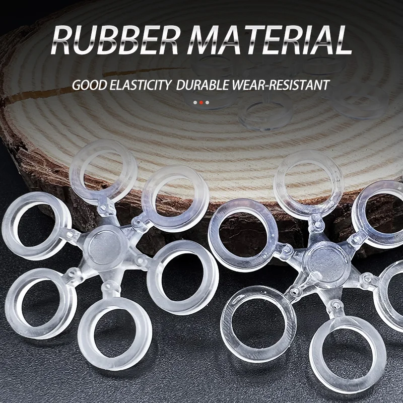 50 Uds. Aparejo de cebo de carpa, pellets de pesca de carpa transparentes, bandas de cebo, anillos de goma, cebos, herramientas de pesca Boilie Stop - imagen 5