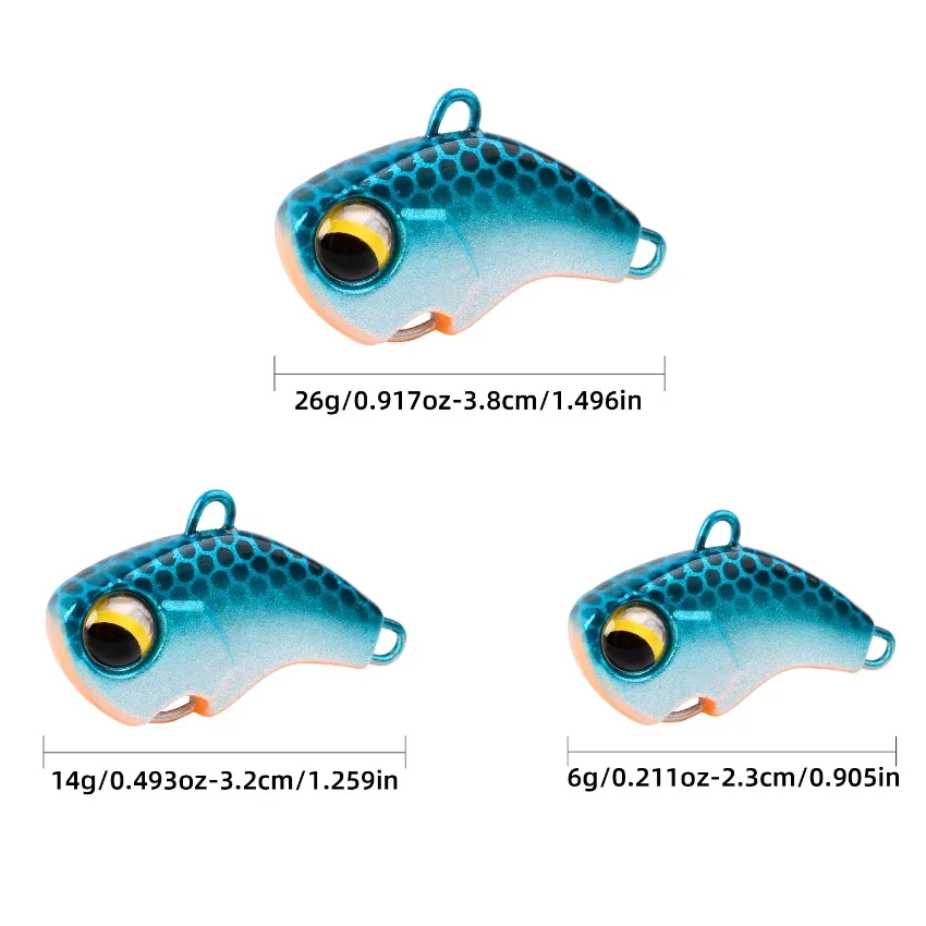 Aorace 5 uds 6g/14g/26g/22g Metal VIB señuelo de pesca Spinner hundimiento cuchara giratoria Pin Crankbait lentejuelas cebos aparejos de pesca - imagen 4