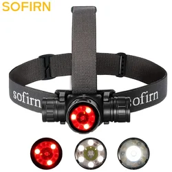 Sofirn HS21 Faro Frontal 2000lm Recargable USB-C con Luz Roja