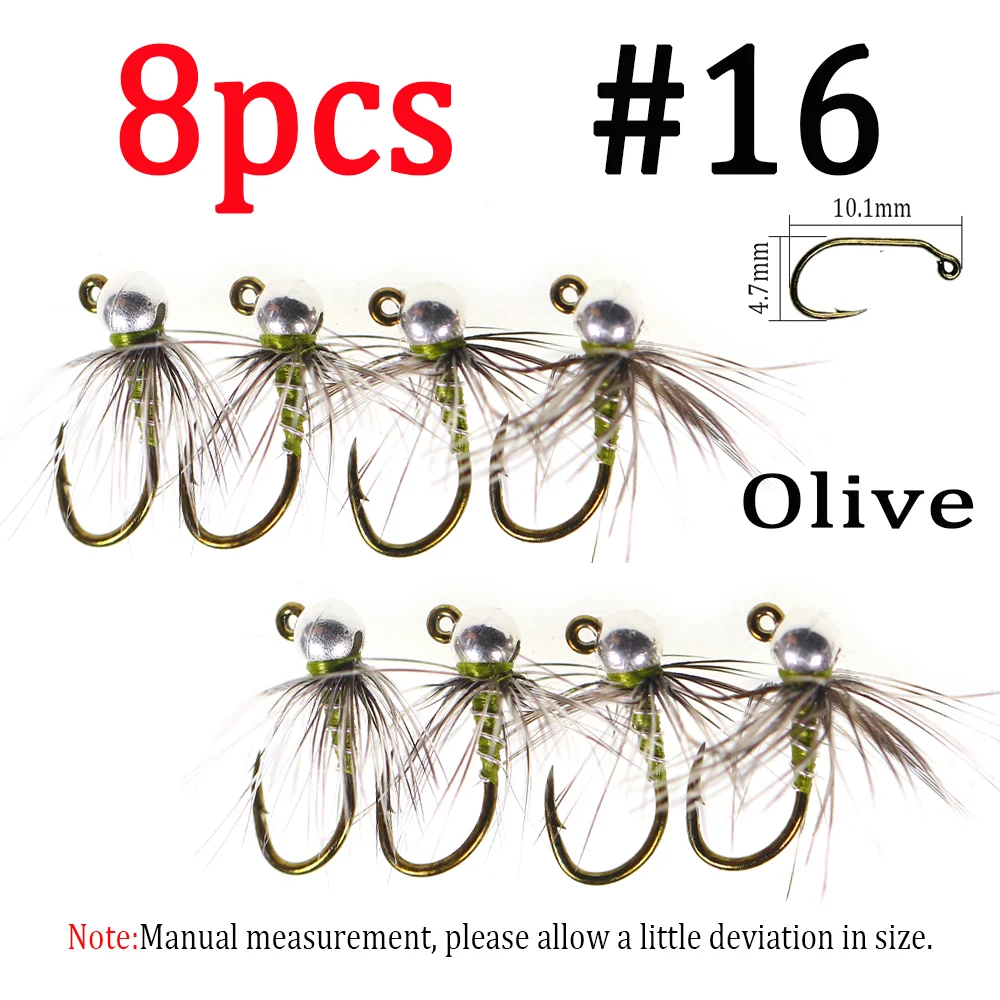 8pcs Olive Size16