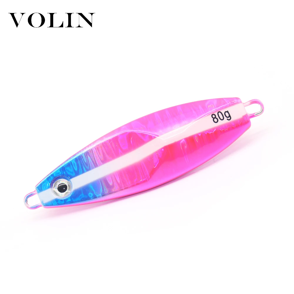 VOLIN-señuelo de pesca de Jigging lento, cebo Artificial de Metal para agua salada, aparejos de pesca fundidos, 80g, 100g, 1 unidad, nuevo modelo - imagen 4