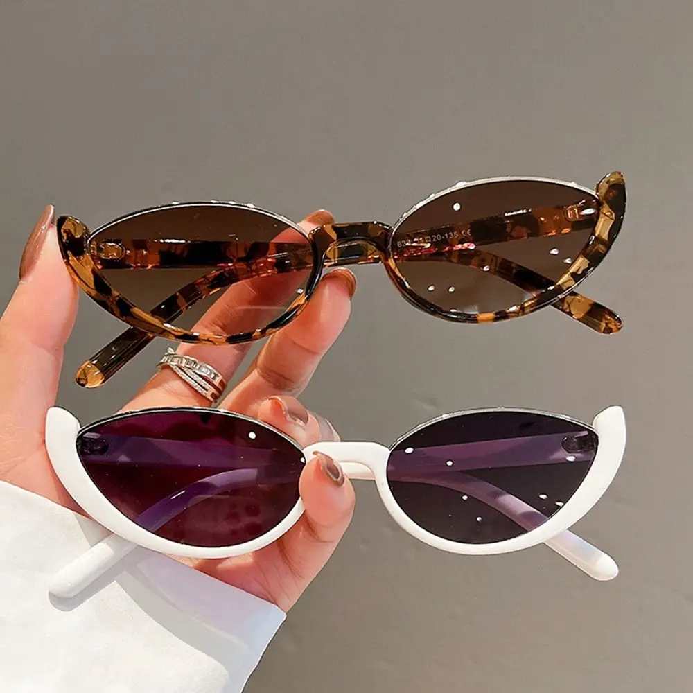 Gafas de sol ojo de gato medio marco, unisex, lentes oscuras urbanas