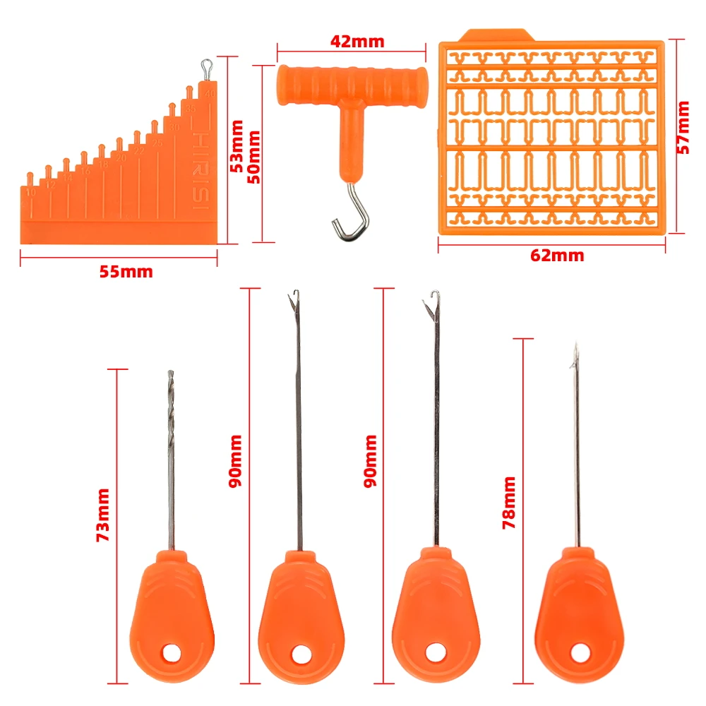 Hirisi 6 uds aguja de cebo de pesca de carpa con caja herramientas de cebo de pesca accesorios de pesca BT09 - imagen 3