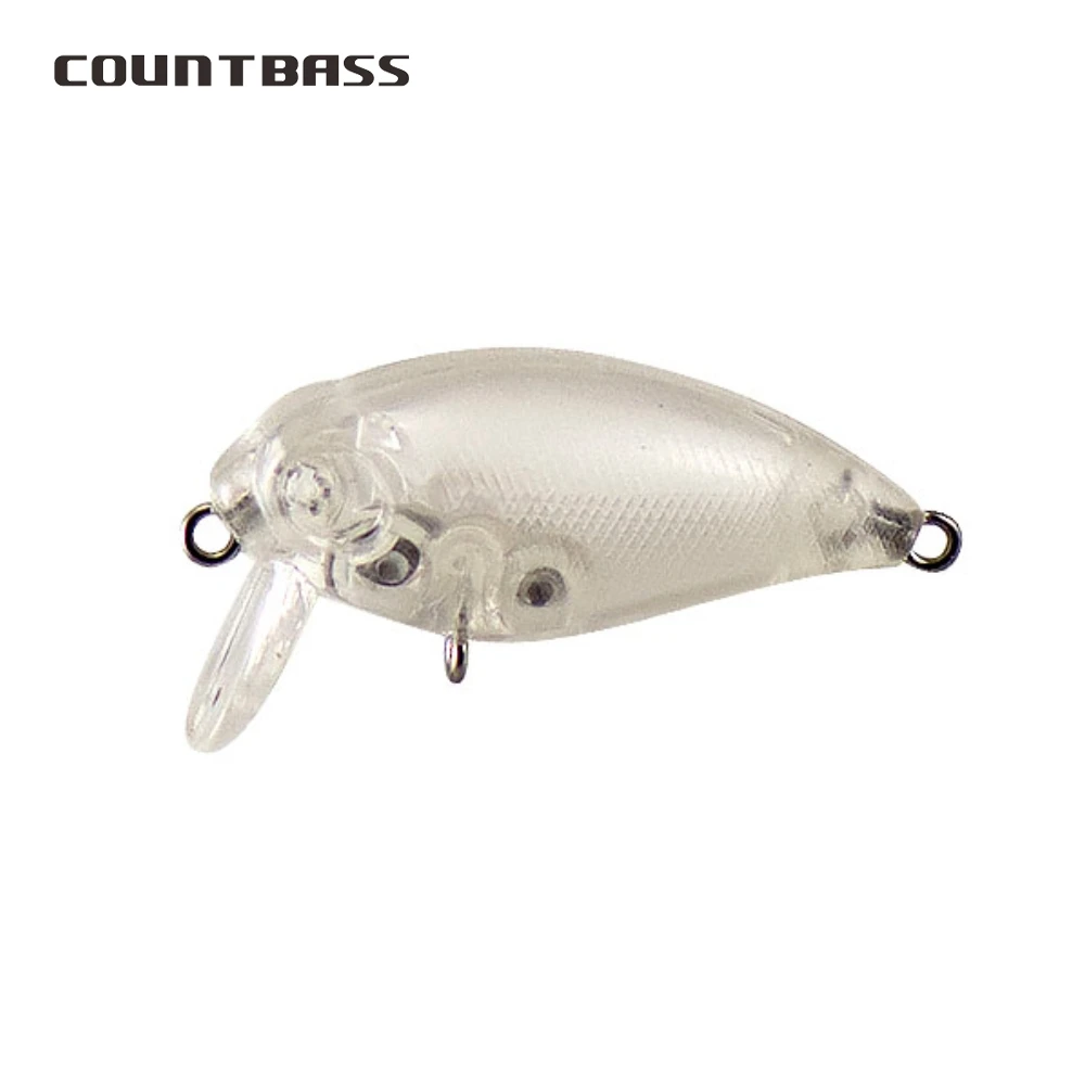 Countbass 10 Uds 35mm/1,38 "2,1g/0,07oz señuelos duros flotantes en blanco, cebos de pesca sin pintar, Crankbait, Wobblers