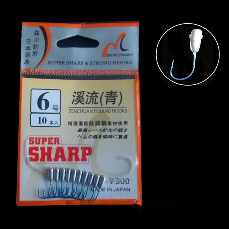 Anzuelo de pesca en arroyo japonés, anzuelo de púas tradicional, anzuelos virados, bolsa de 10 piezas 1-6 # - imagen 4