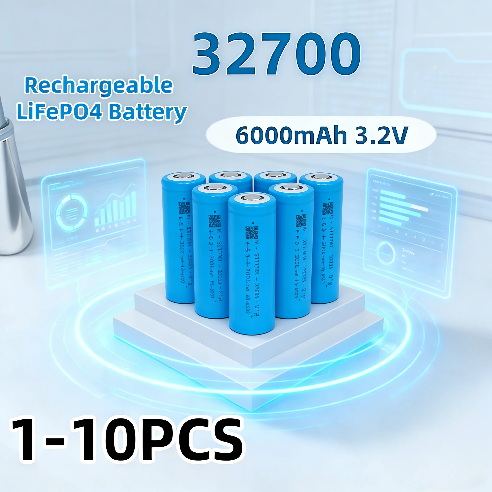Batería LiFePO4 recargable para luz solar linterna - imagen 4