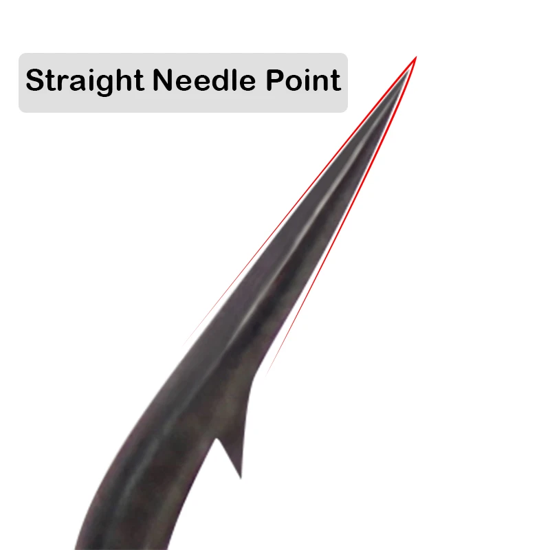 Anzuelo de pesca con revestimiento de PTFE, vástago de Cruve, acero inoxidable con alto contenido de carbono, tamaño de púas 4/6/8, accesorios de aparejos de gancho de ojo, 10 piezas - imagen 5