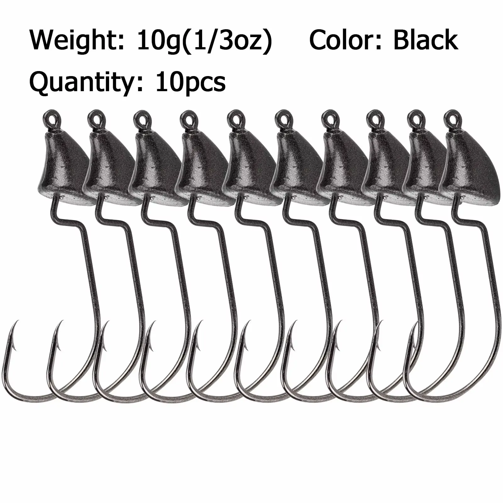 10pcs 10g black