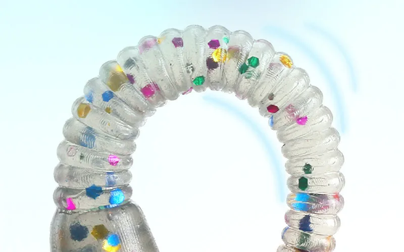 Señuelo de pesca de gusano de cola larga, cebo suave de 7cm, Texas Rig Drop-Shot Rig, Jig Head, Blink, lentejuelas Grub, señuelos artificiales, lote de 10 piezas, venta - imagen 3