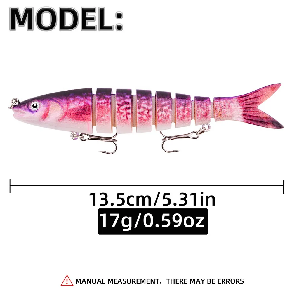 Swimbait Articulado 13cm – Señuelo Duro Multi Secciones Realista - imagen 5
