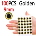 100pcs Golden 9mm