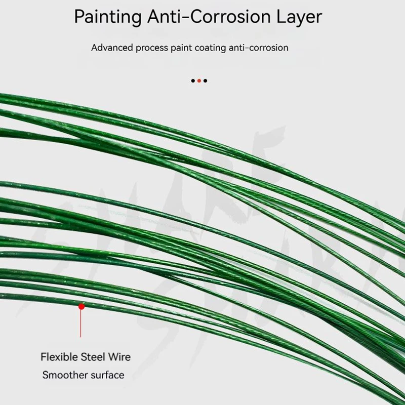 Línea de pesca de acero antimordida, líder de alambre de acero con accesorio de pesca giratorio, correa de núcleo de plomo, alambre de pesca, 25 uds. - imagen 4