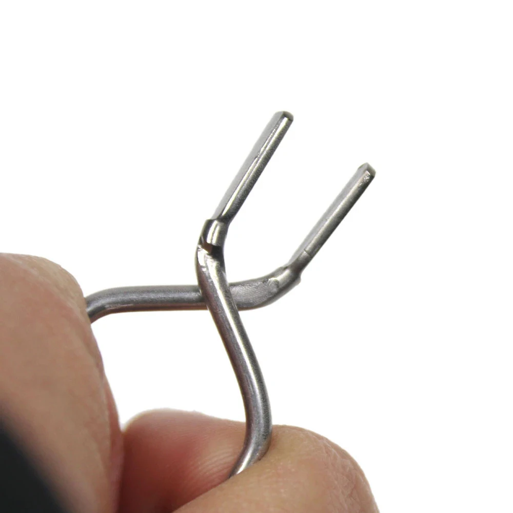 WIFREO-Alicates de estilo inglés para atar moscas, soporte de envoltura de sujeción de plumas, herramienta de pesca con mosca, S/M/L - imagen 3