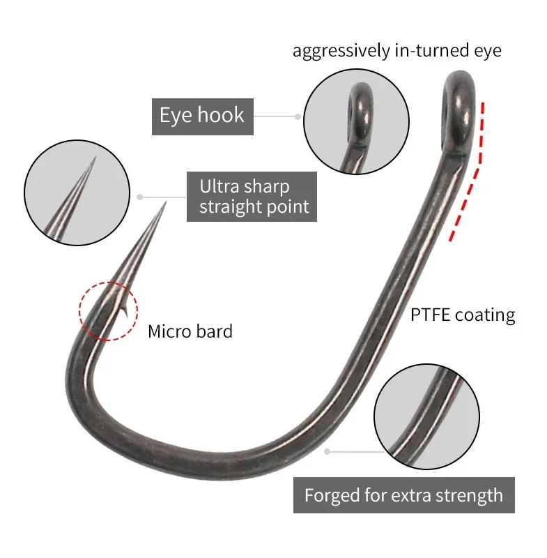 Anzuelos de carpa Gape X Ultra afilado con PTFE micro púa acero duro - imagen 5