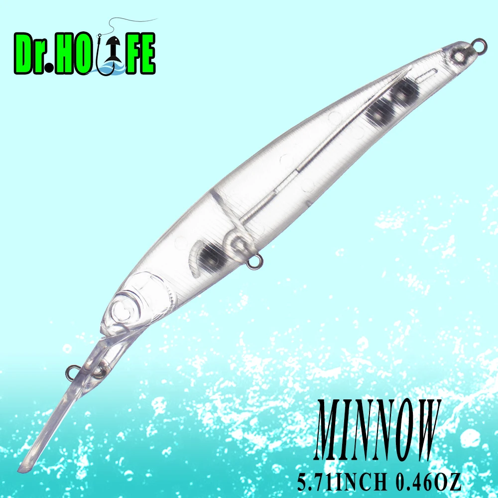Dr.Holife Minnow para lubina – Señuelo duro sin pintar 14,5 cm - imagen 3