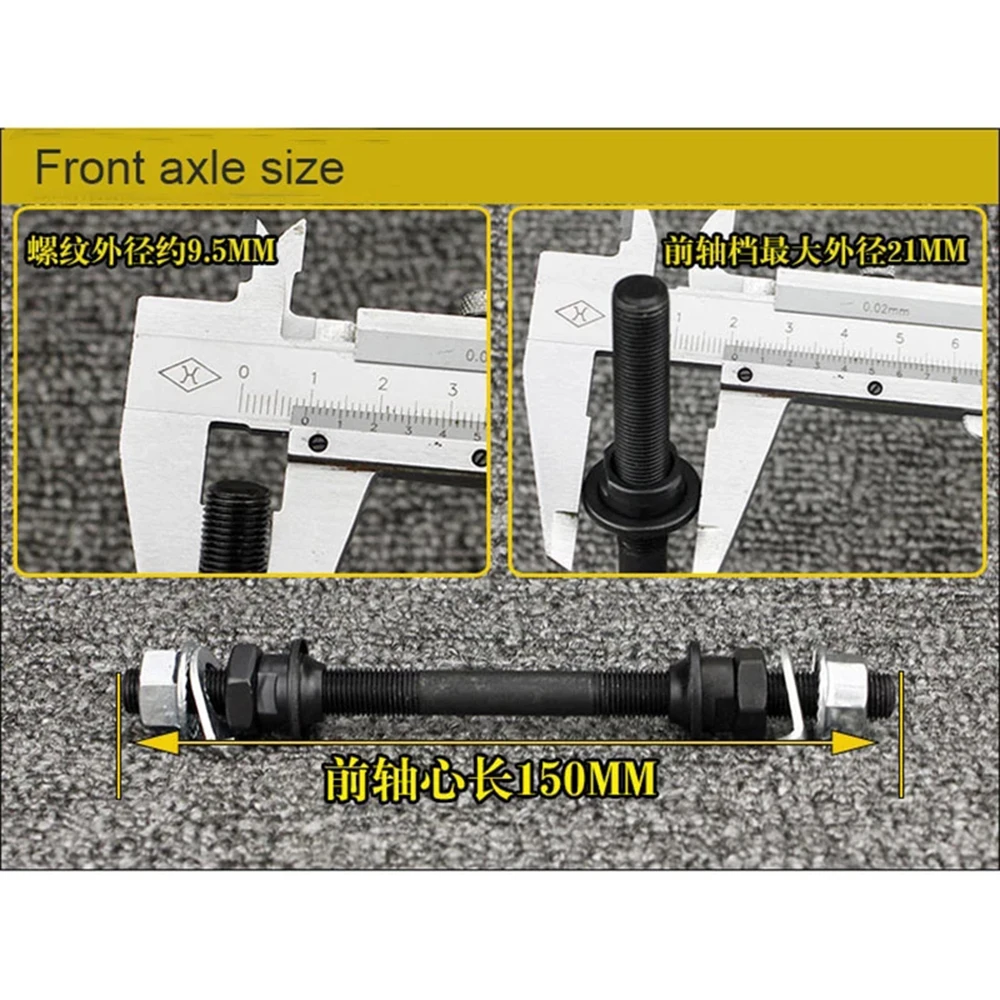 Metal MTB bicicleta de montaña bicicleta de carretera husillo de bicicleta eje de cubo de rueda ejes delanteros traseros bicicleta eje sólido - imagen 4