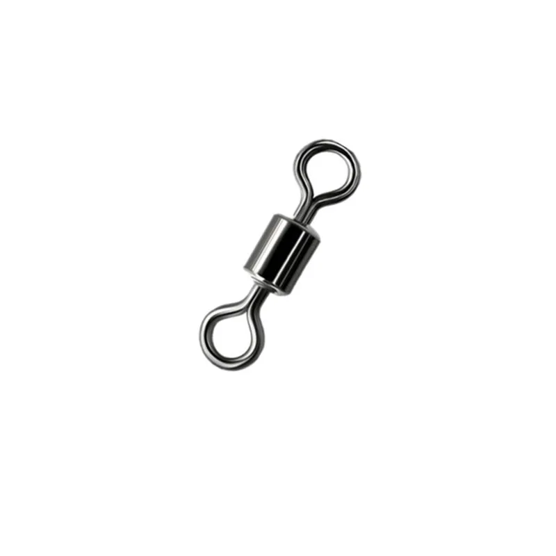 100 Uds. Conector de pesca giratorio de rodamiento, accesorios de pesca de carpa de acero inoxidable, aparejos, anzuelo, señuelo, anillo sólido giratorio - imagen 5