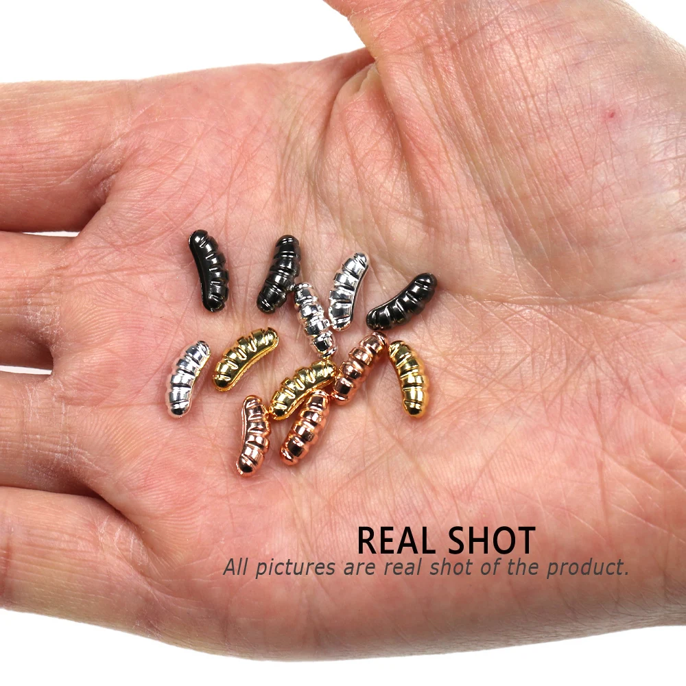 Wifreo 50 unidades de plantillas para el cuerpo de camarones de ninfa de tungsteno, cuentas traseras de concha Scud, materiales para atar moscas, hundimiento rápido, 0,29g, 0,5g, 0,77g - imagen 5