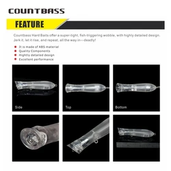 Countbass Señuelos Topwater 80mm – Popper flotante sin pintar