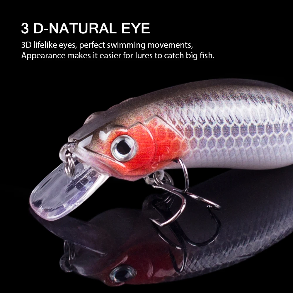 Hanlin 55mm/9,5g Crankbait Topwater Señuelos de Pesca Wobblers carpa flotante Artificial Jerkbait cebos de plástico duro aparejos de Lucio - imagen 4