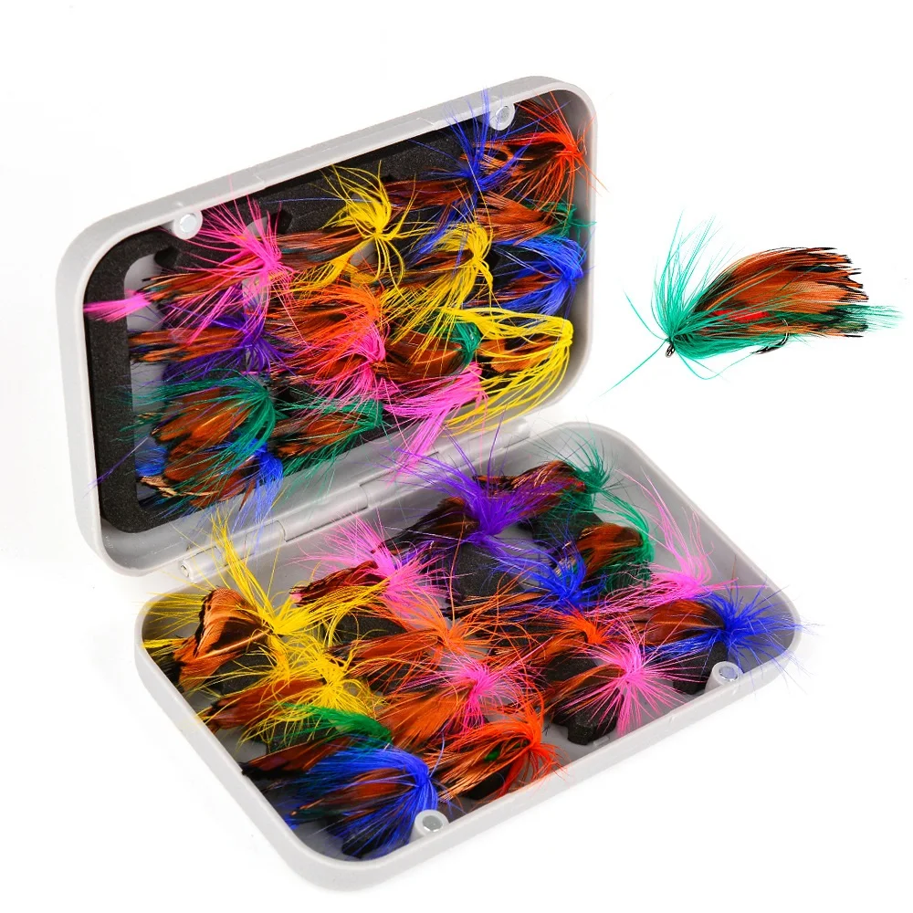 32 unids/caja diseño impermeable Señuelos de Pesca de insectos cebo duro cebos de pesca de insectos artificiales con caja anzuelo afilado pesca de lubina de carpa - imagen 2