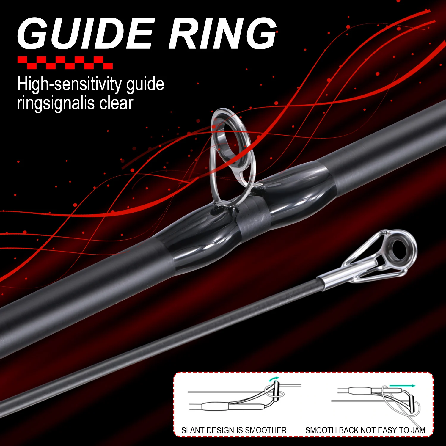 Caña Baitcasting Sougayilang 4 tramos – Fibra de carbono ultraligera - imagen 4