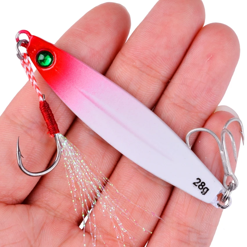 Señuelo de Metal para Pesca de carpa, cebo de Pesca de mar, 10 piezas, 7G, 10G, 14G, 17G, 21G, 28G, 40G, cuchara Crankbait Jig Wobbler - imagen 5