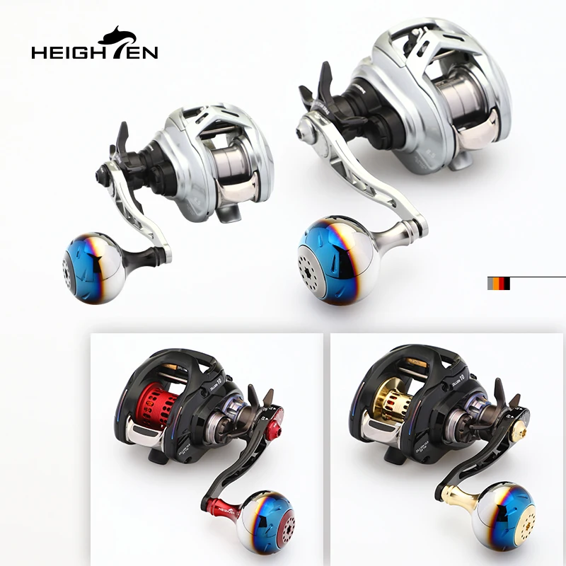 Kit de actualización de engranajes HEIGHTEN, mango ovalado de 65mm a 75mm de diámetro de 38mm, brazo de carrete de gota de agua, mango redondo Gradual, accesorios de pesca - imagen 3